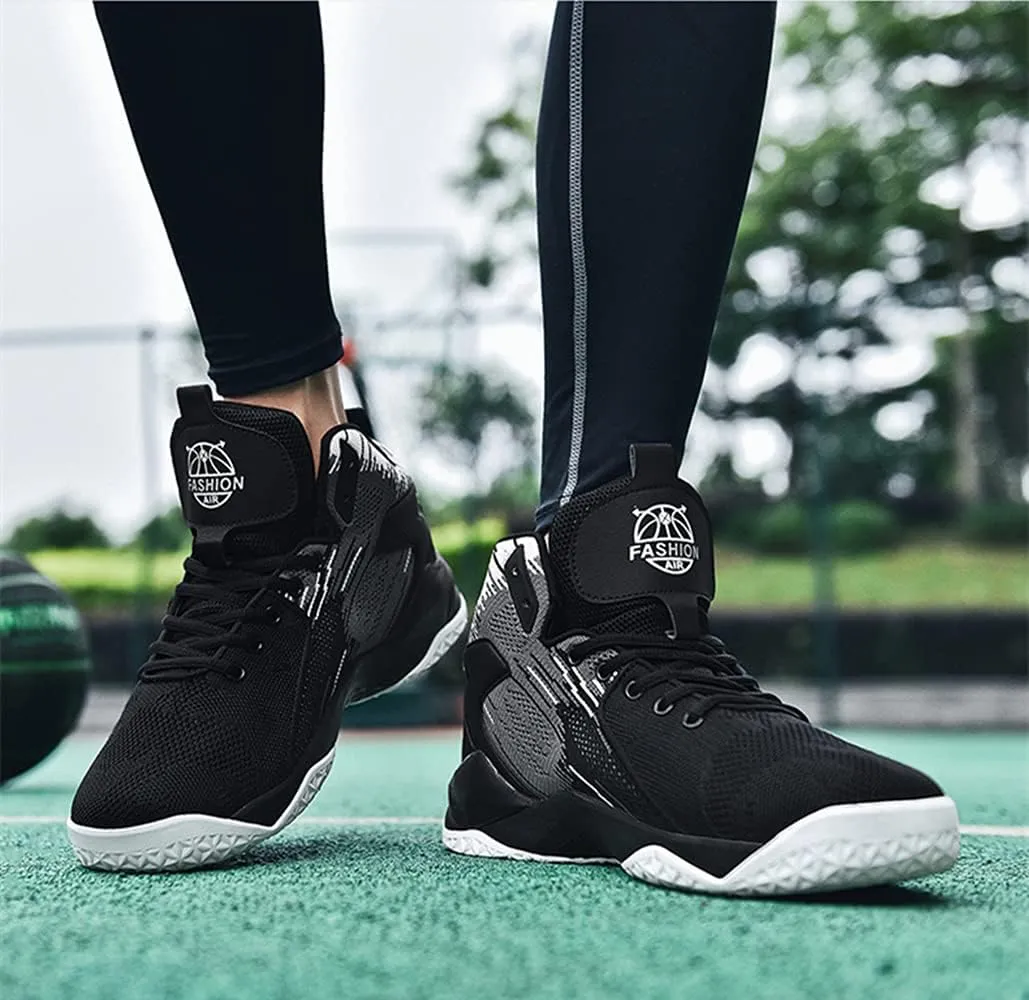 Floette Mens Fashion High Top Basketball Shoes Breathable Casual Walk Athletic Basketball Sneakers