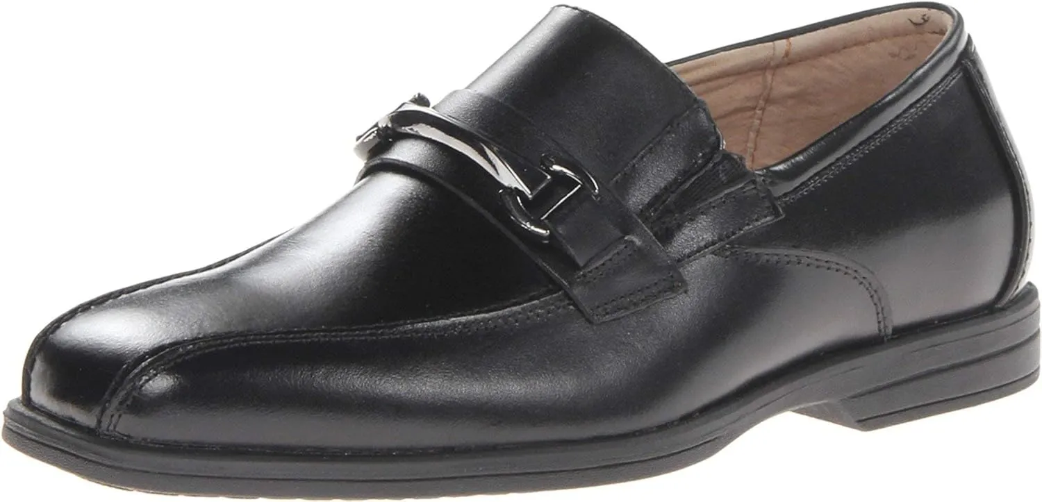 Florsheim Reveal Bit Jr Boys' Toddler-Youth Slip On, 7 M US Big Kid, Black