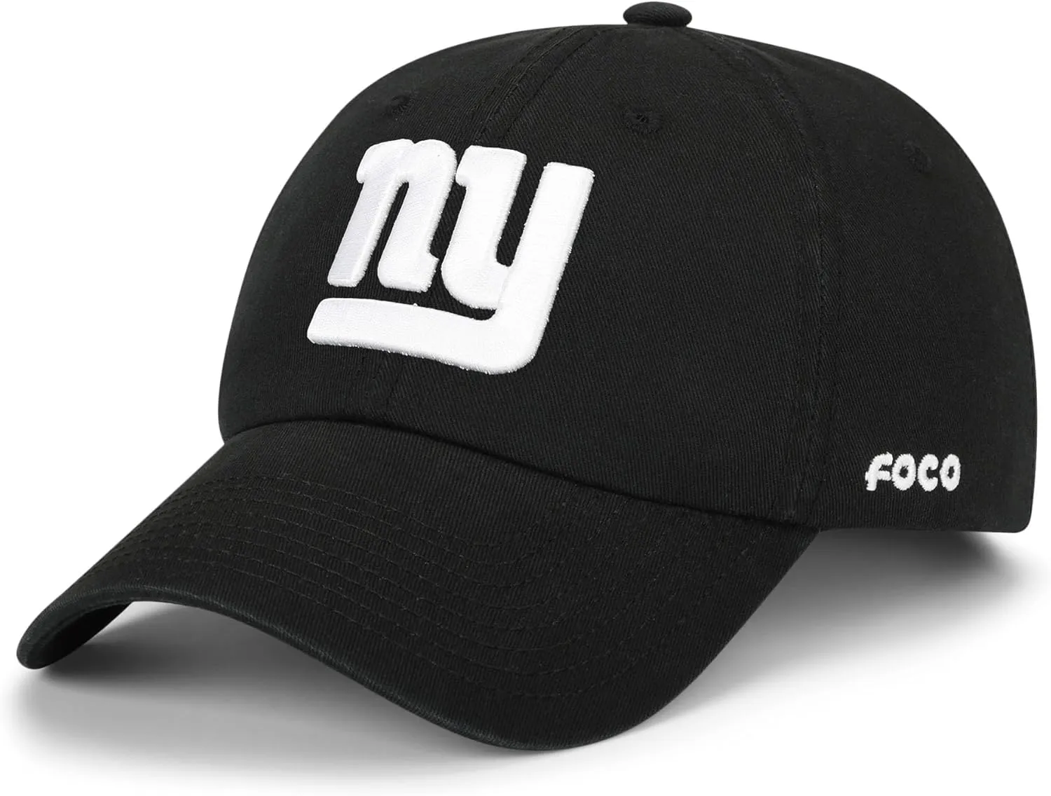 FOCO Men's NFL Team Logo Black & White Casual Hat Caps