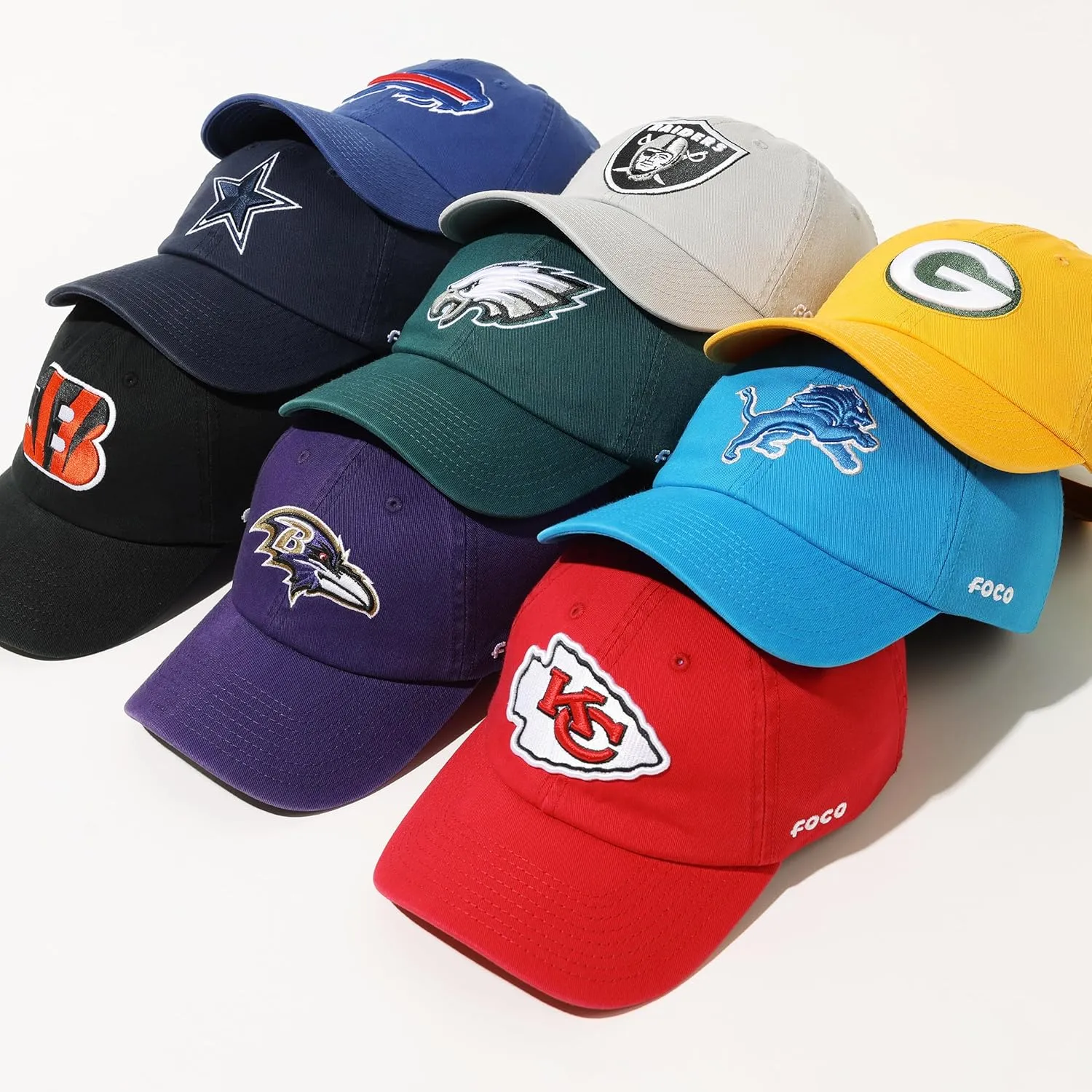 FOCO Men's NFL Team Logo Casual Hat Caps