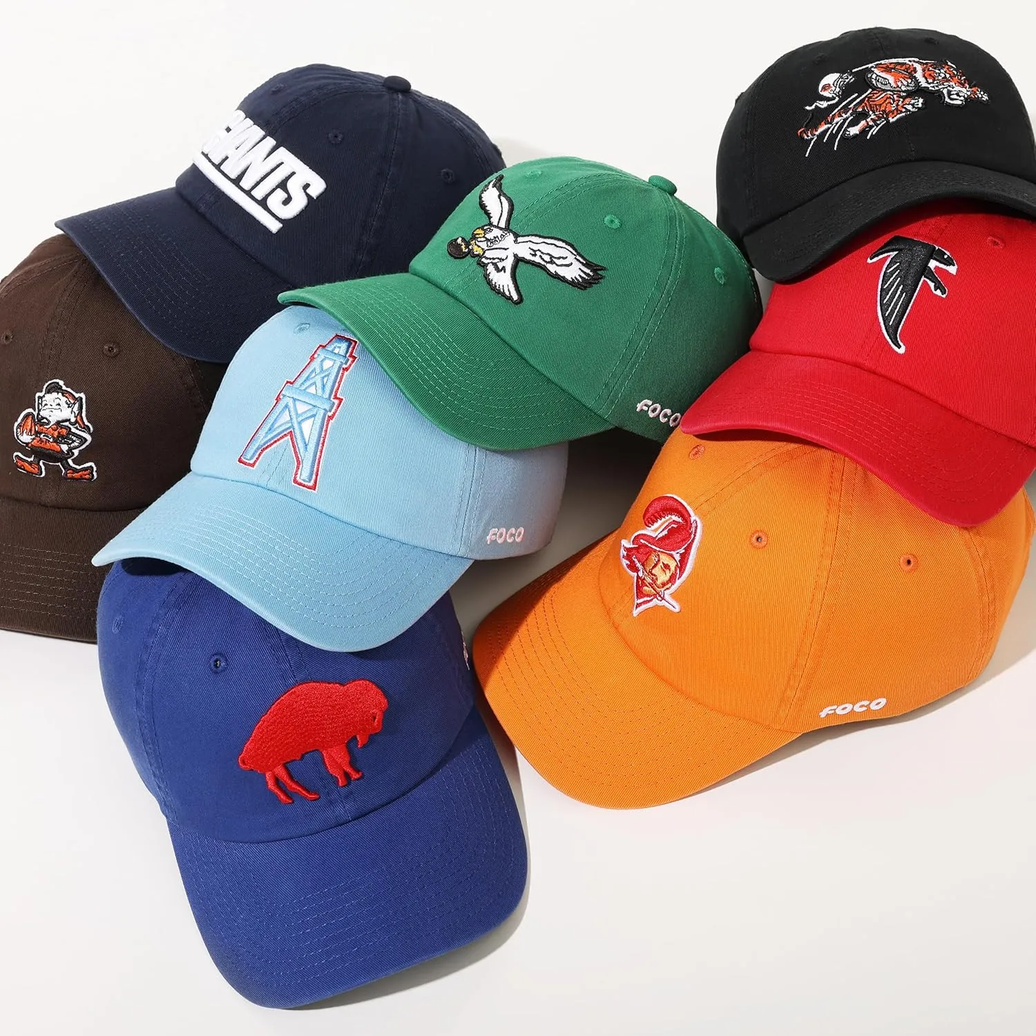 FOCO Men's NFL Team Retro Logo Casual Hat Caps