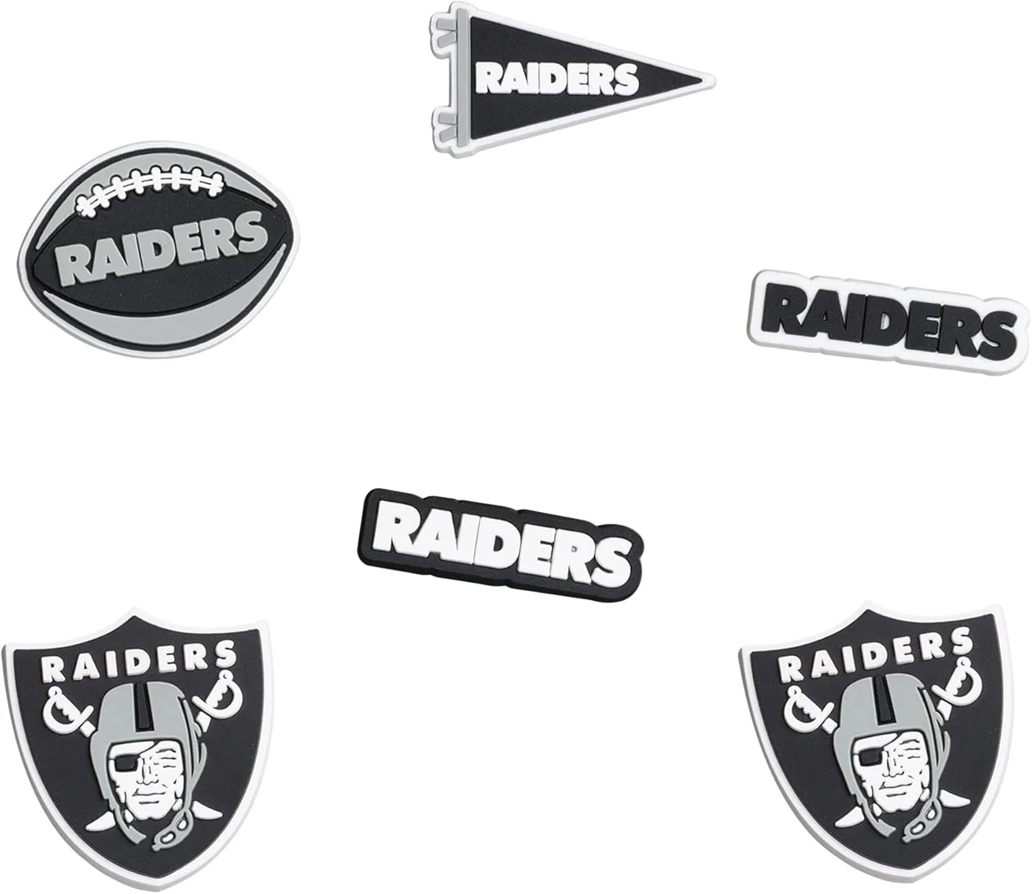 FOCO NFL unisex-adult NFL Team Logo 6-Pack Shoe Charms