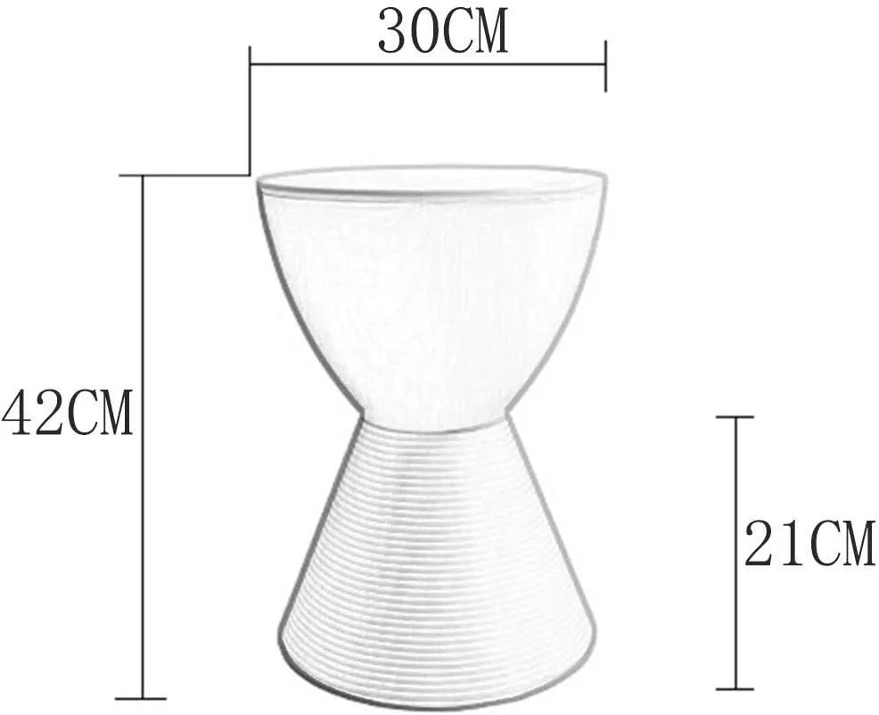 Foot Stool Sofa Stool Plastic Simple Modern Hourglass Shoe Bench Storage Easy to Clean,6 Colors