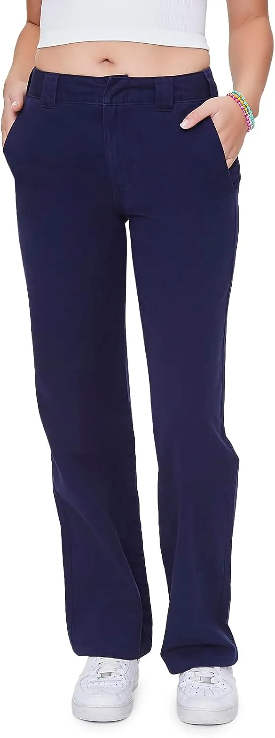 Forever 21 Women's Straight-Leg Twill Pants