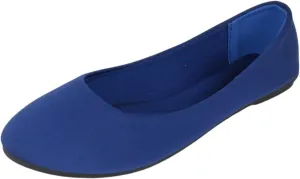 Forever Shoes Women Ballet Flats Round Toe Gel Memory Foam Insole Comfortable Satin Material FLEXIBLE-62