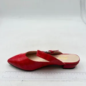 FOWT Pointed Toe Mules for Women Chunky Low Heeled Sandals Breathable Backless