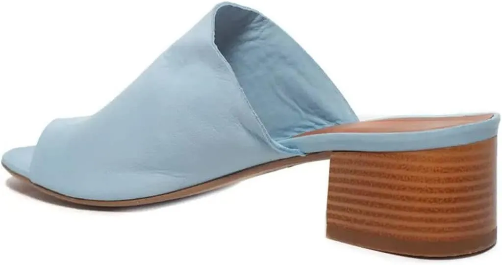 FOWT Women Round Toe Flip Flops Chunky Block Low Heel Slipper Mules Summer Beach Travel Sandal Shoes Size 4-16 US