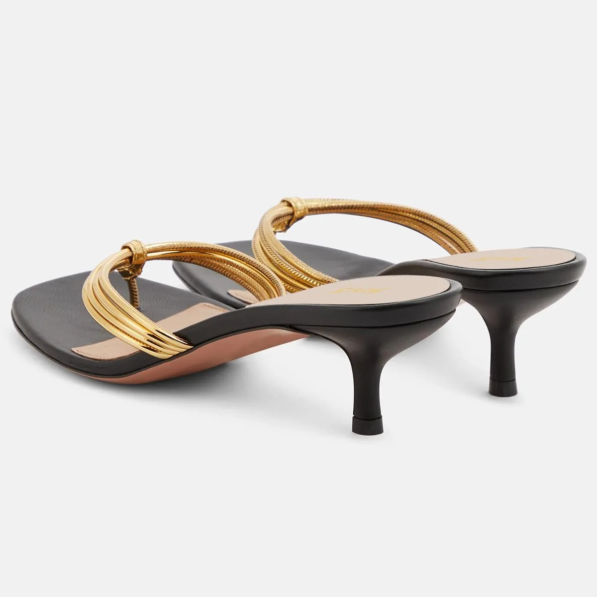 FOWT Women Square Split Toe Flip Flops Kitten Low Heel Mule Slippers Slip on Casual Sandal Fashion Shoes Size 4-16 US
