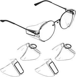 Gatuida Safety Glasses Side Shields Slip on Eye Glasses Side Shields Anti-Slip On Side Shields for Safety Glasses