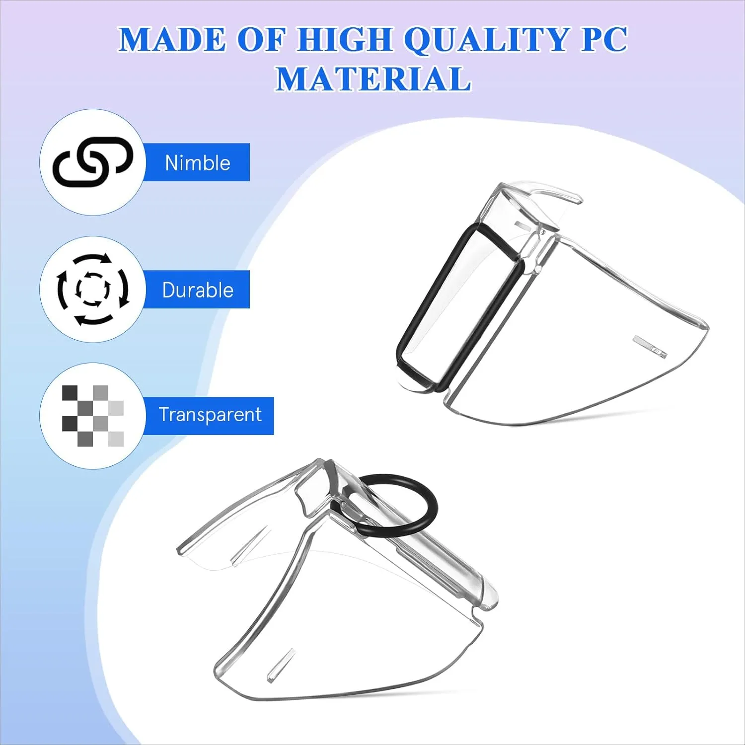 Gatuida Safety Glasses Side Shields Slip on Eye Glasses Side Shields Anti-Slip On Side Shields for Safety Glasses