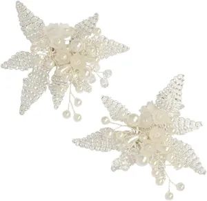 Gatuida Shaped Pearl Crystal Buckles for Women's Shoes Easy Diy Decor Accessory