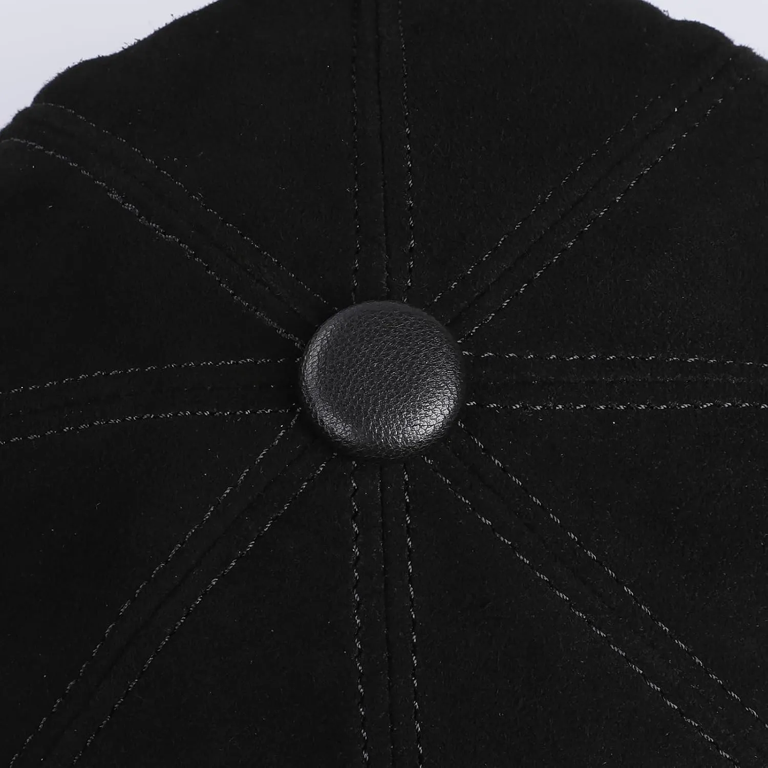 Genuine Leather Newsboy Caps for Men, Real Suede Irish Cabbie Driving Ivy Flat Hat