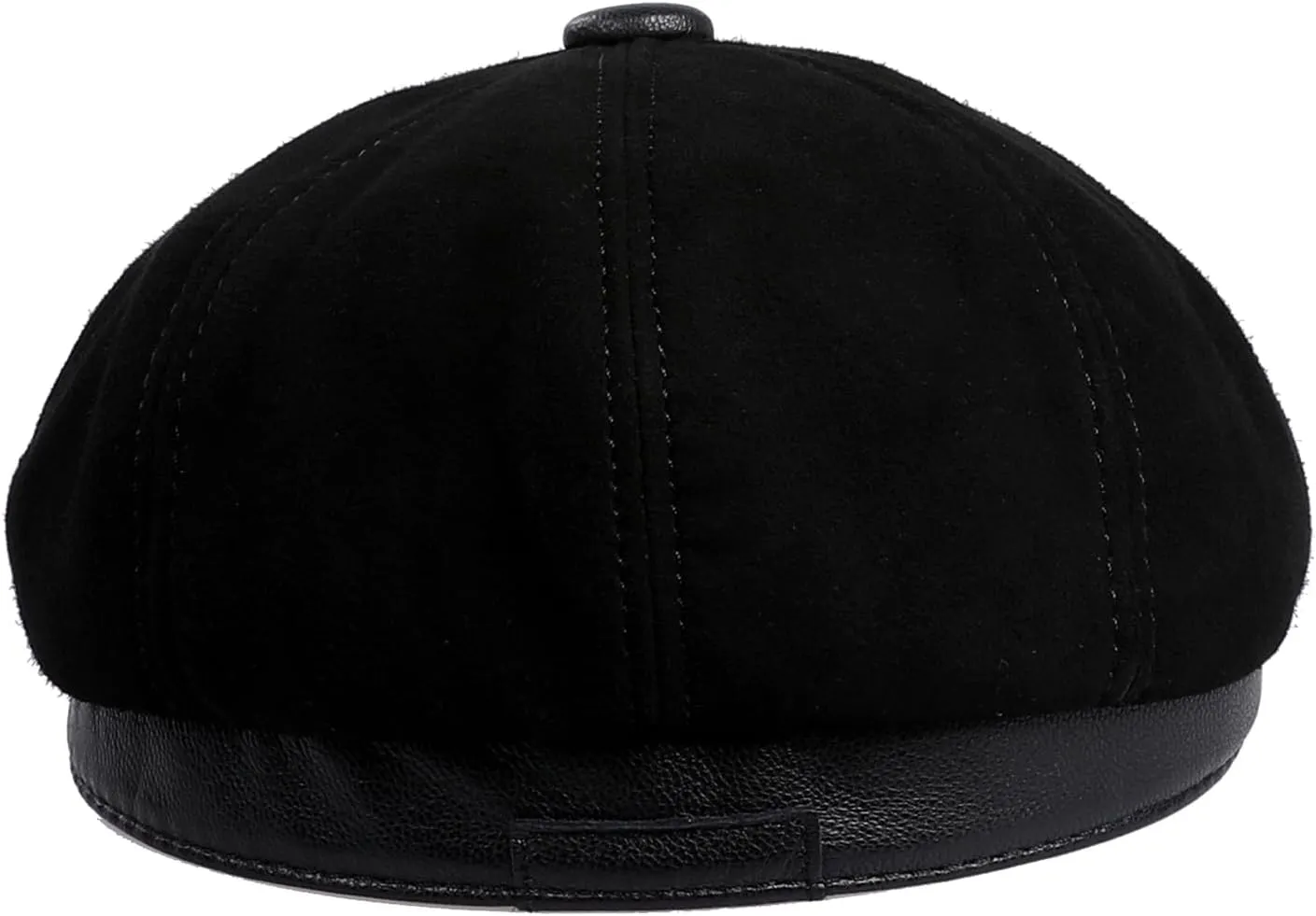 Genuine Leather Newsboy Caps for Men, Real Suede Irish Cabbie Driving Ivy Flat Hat