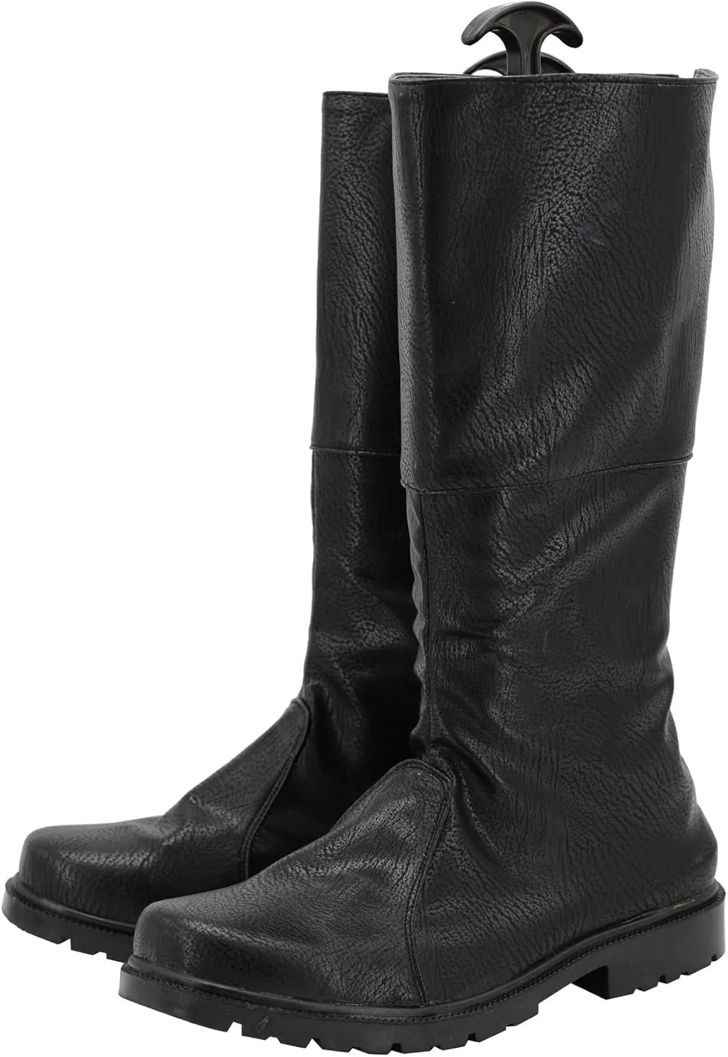 Geralt Boot White Wolf Cosplay Shoes Flat Black Leather Boots Pirate Shoe Halloween Costume for Adult Men