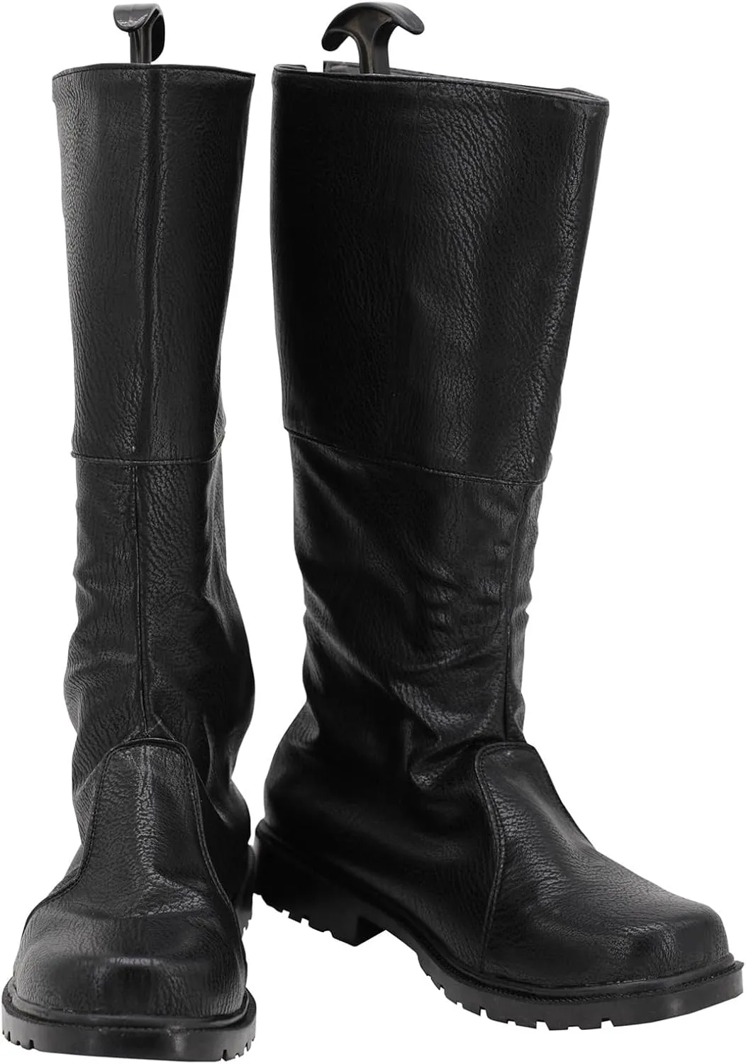 Geralt Boot White Wolf Cosplay Shoes Flat Black Leather Boots Pirate Shoe Halloween Costume for Adult Men