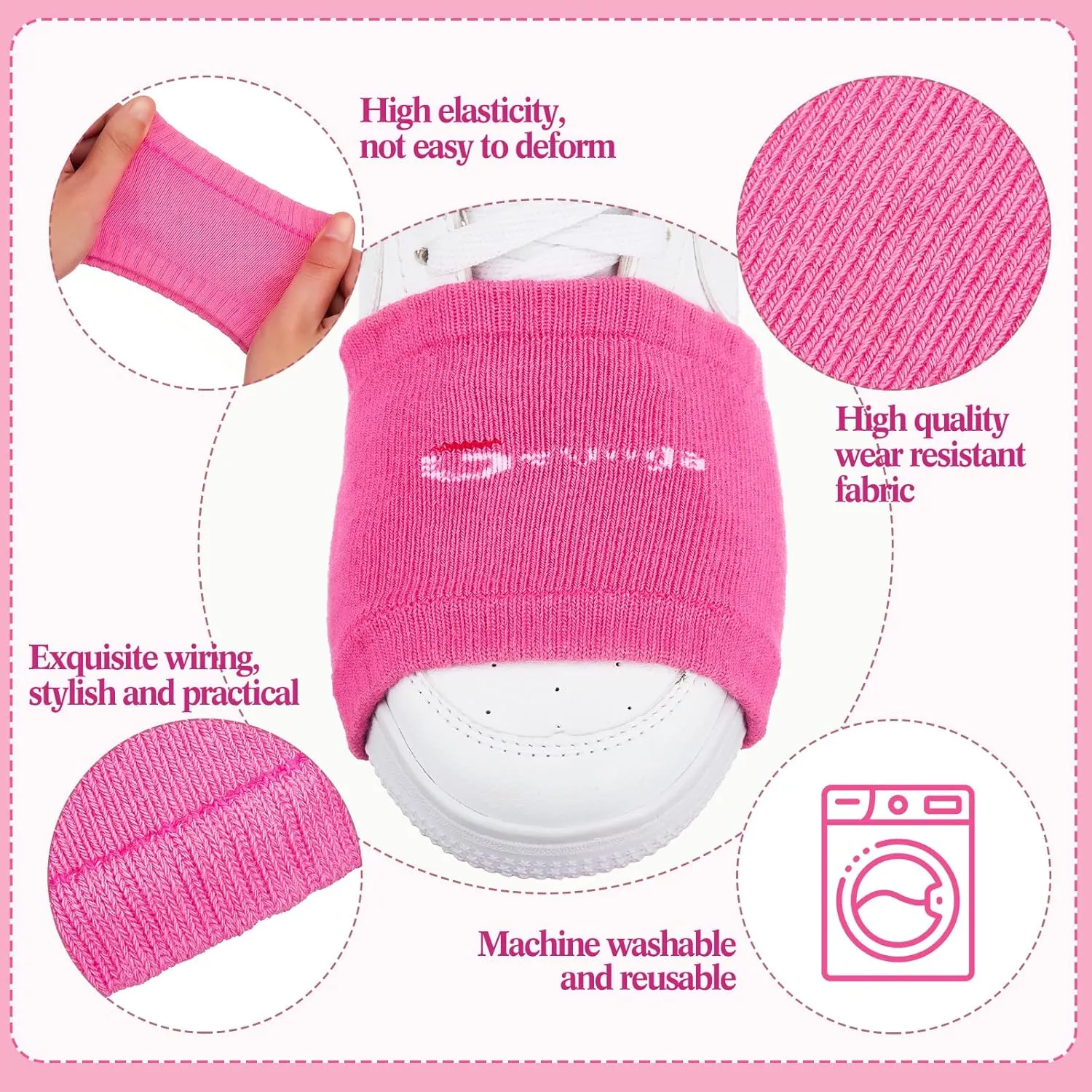 Geyoga Shoe Socks for Smooth Floors Shoe Covers Wood Floors Cover for Protecting Knee
