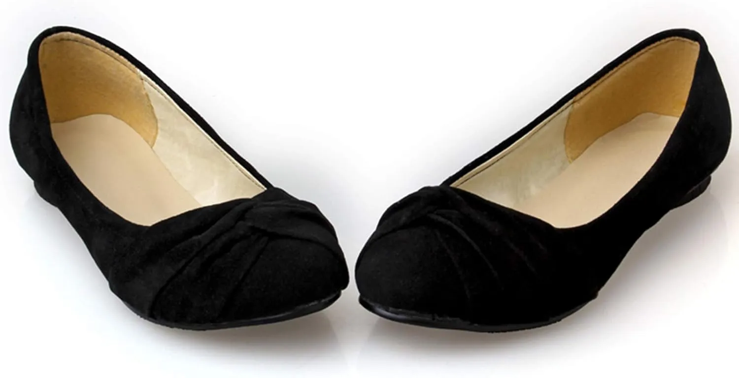 Gicoiz Round Toe Flats Womens Slip On Work Dolly Shoes