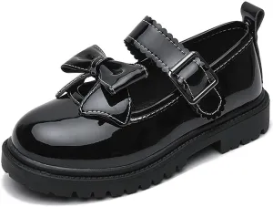 Girls Bowknot Ballerina Mary Jane School Wedding Party Flat Shoes