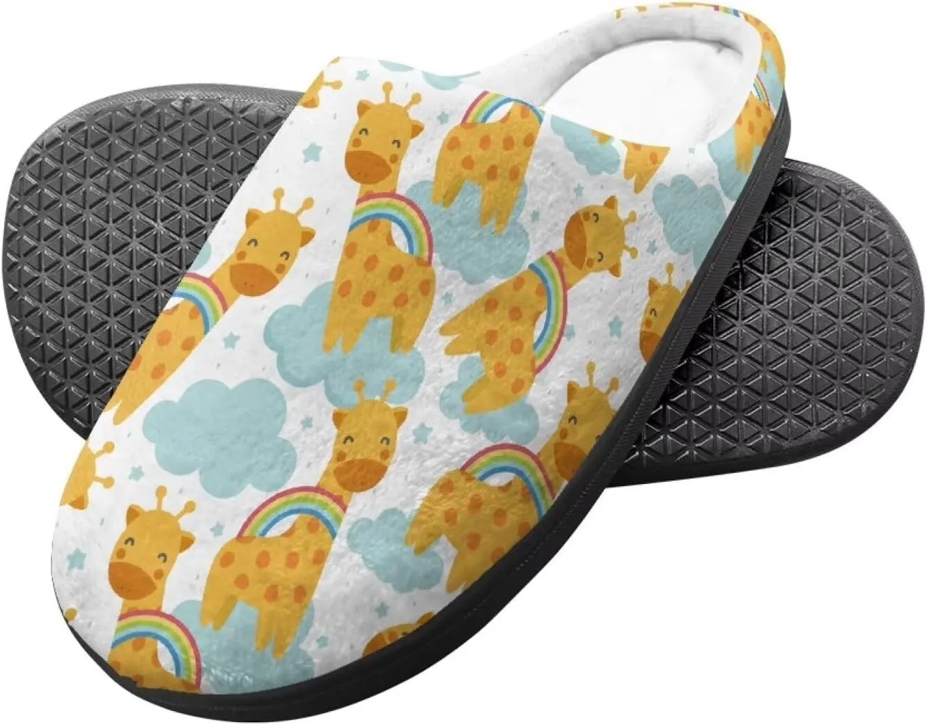 Girl's Cozy Plush House Slippers Soft Fluffy Home Shoes Comfortable Warm Slippers Cute Animals Print Slippers Non Slip Bedroom Slides for Indoor Outdoor US 9-15