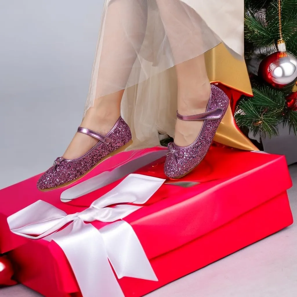 Girls Dress Mary Jane Ballet Flats Low Heels Princess Shoes