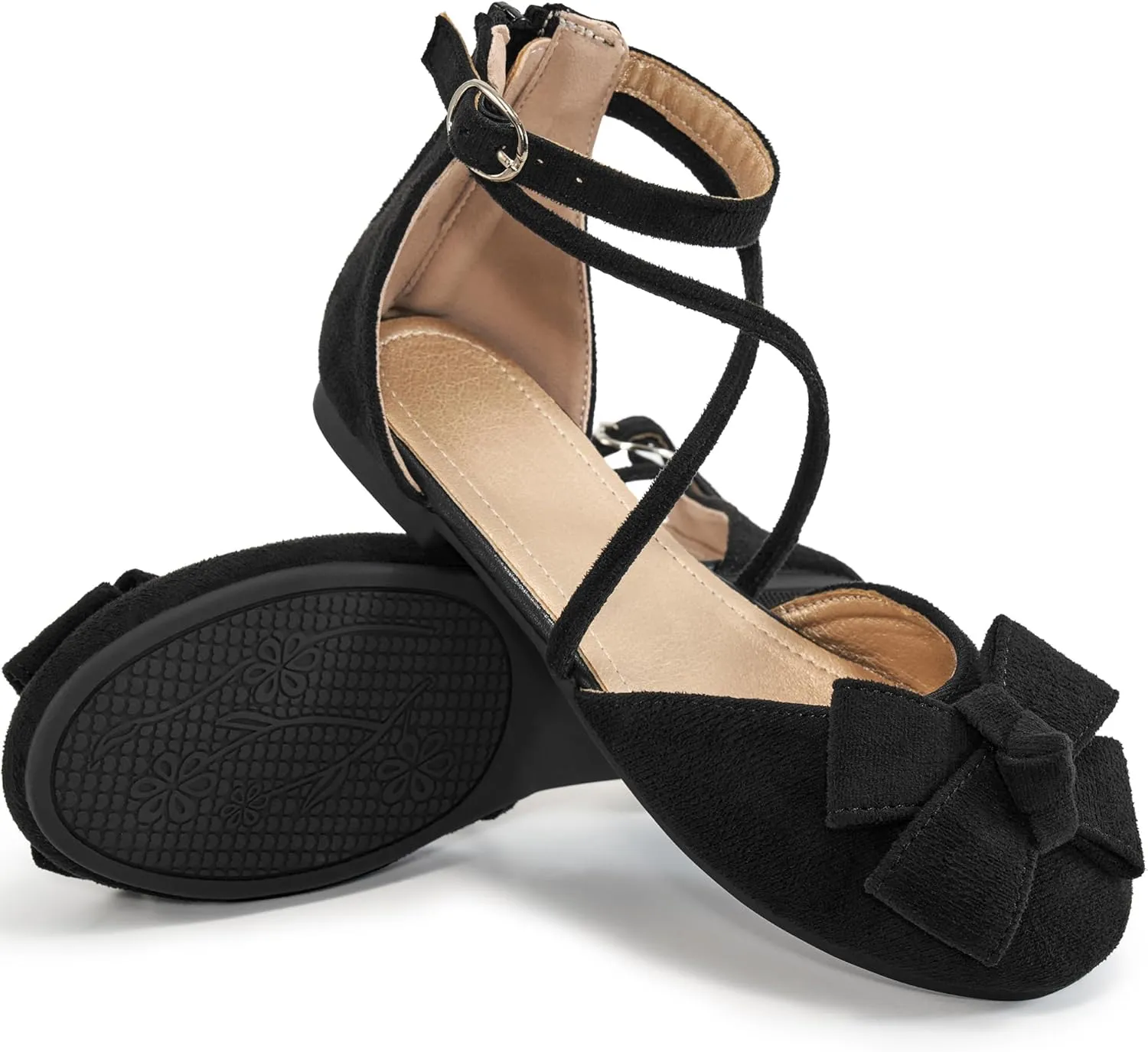 Girls Dress Shoes Flats: Little Kid Princess Wedding Party Ballet Flat - School Shoe for Girl