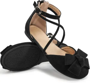 Girls Dress Shoes Flats: Little Kid Princess Wedding Party Ballet Flat - School Shoe for Girl
