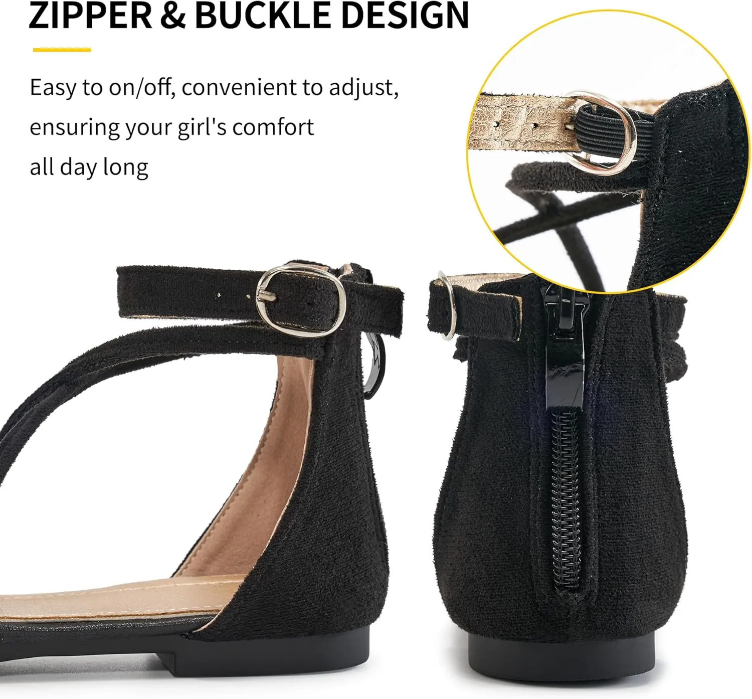 Girls Dress Shoes Flats: Little Kid Princess Wedding Party Ballet Flat - School Shoe for Girl