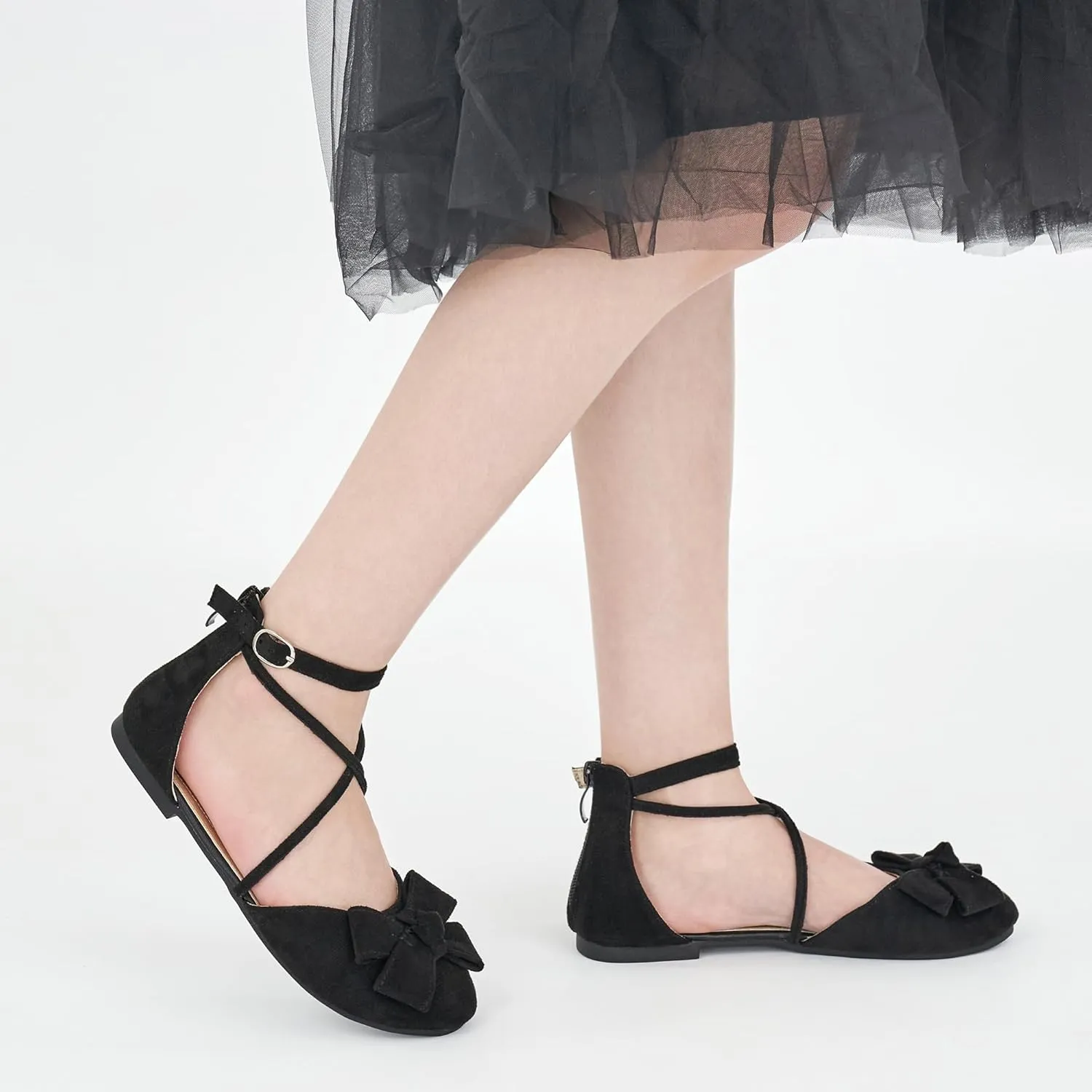 Girls Dress Shoes Flats: Little Kid Princess Wedding Party Ballet Flat - School Shoe for Girl