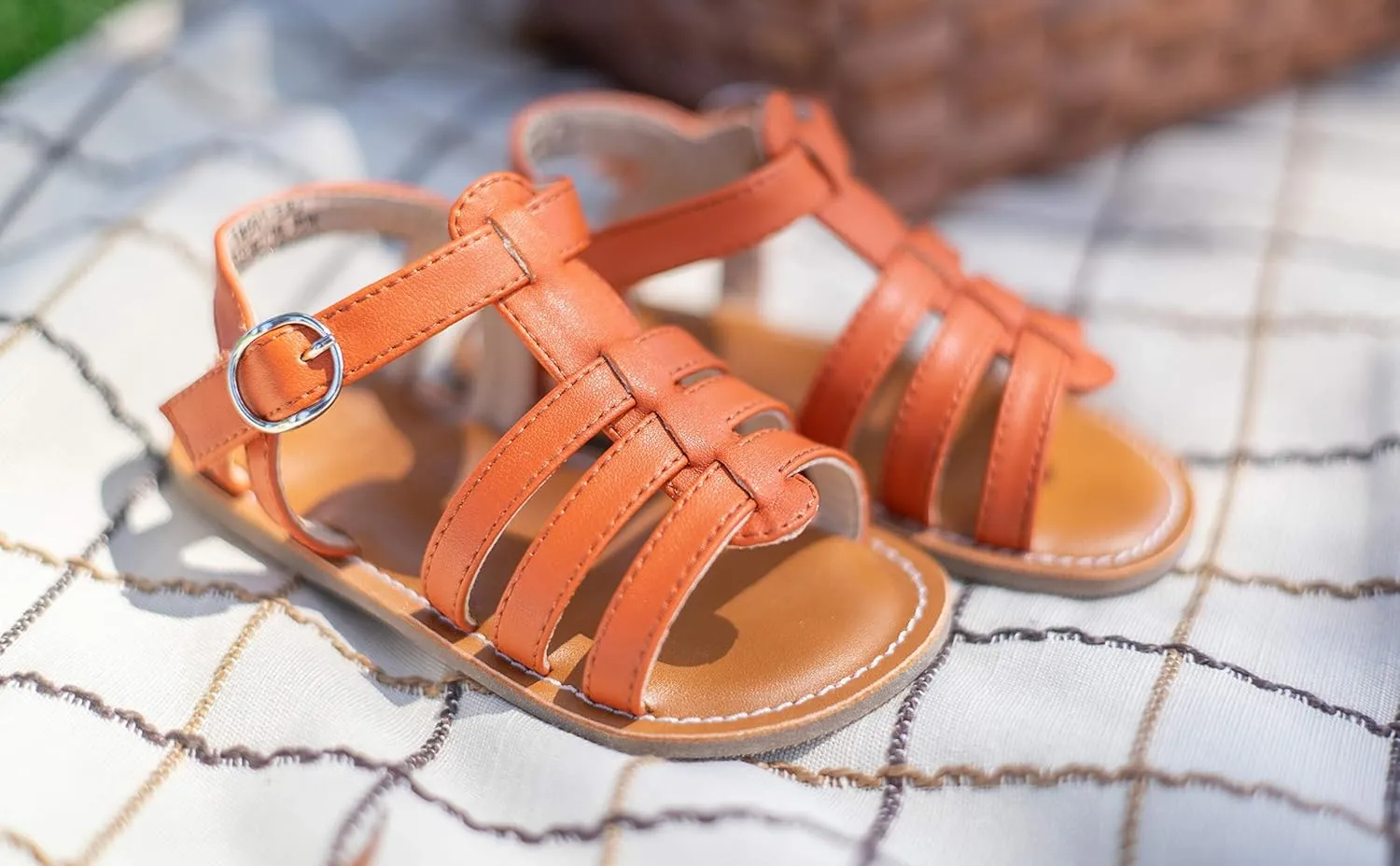 Girls Open Toe Flat Sandals Summer Casual Toddler Little Kid Sandals