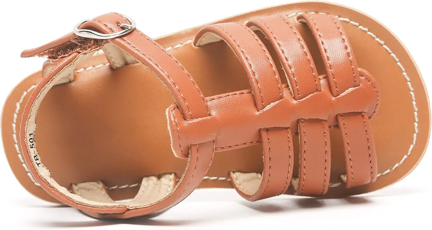 Girls Open Toe Flat Sandals Summer Casual Toddler Little Kid Sandals