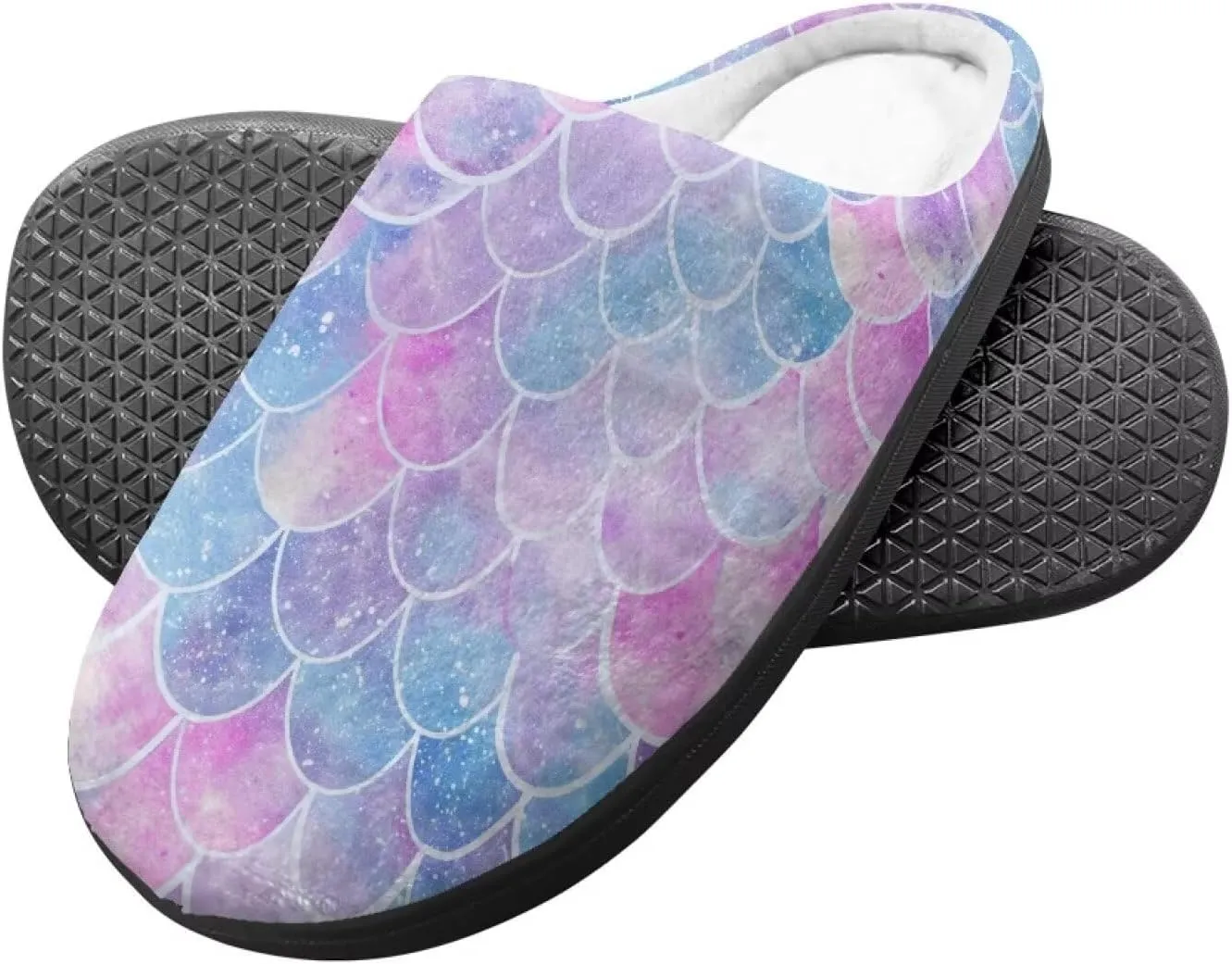 Girls Plush House Slippers Soft Comfort Slippers Warm Lightweight Home Shoes Non Slip Bedroom Shoes Cute Print Slippers Washable for Indoor Outdoor US 9-15