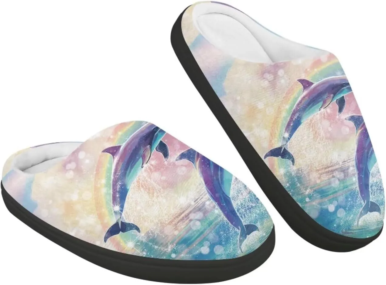 Girls Plush House Slippers Soft Comfort Slippers Warm Lightweight Home Shoes Non Slip Bedroom Shoes Cute Print Slippers Washable for Indoor Outdoor US 9-15