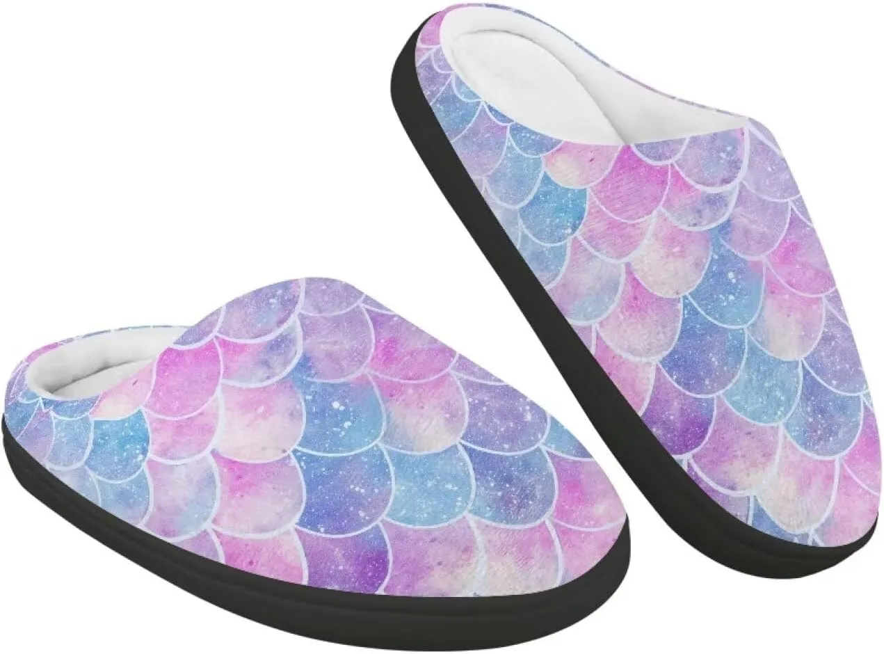 Girls Plush House Slippers Soft Comfort Slippers Warm Lightweight Home Shoes Non Slip Bedroom Shoes Cute Print Slippers Washable for Indoor Outdoor US 9-15