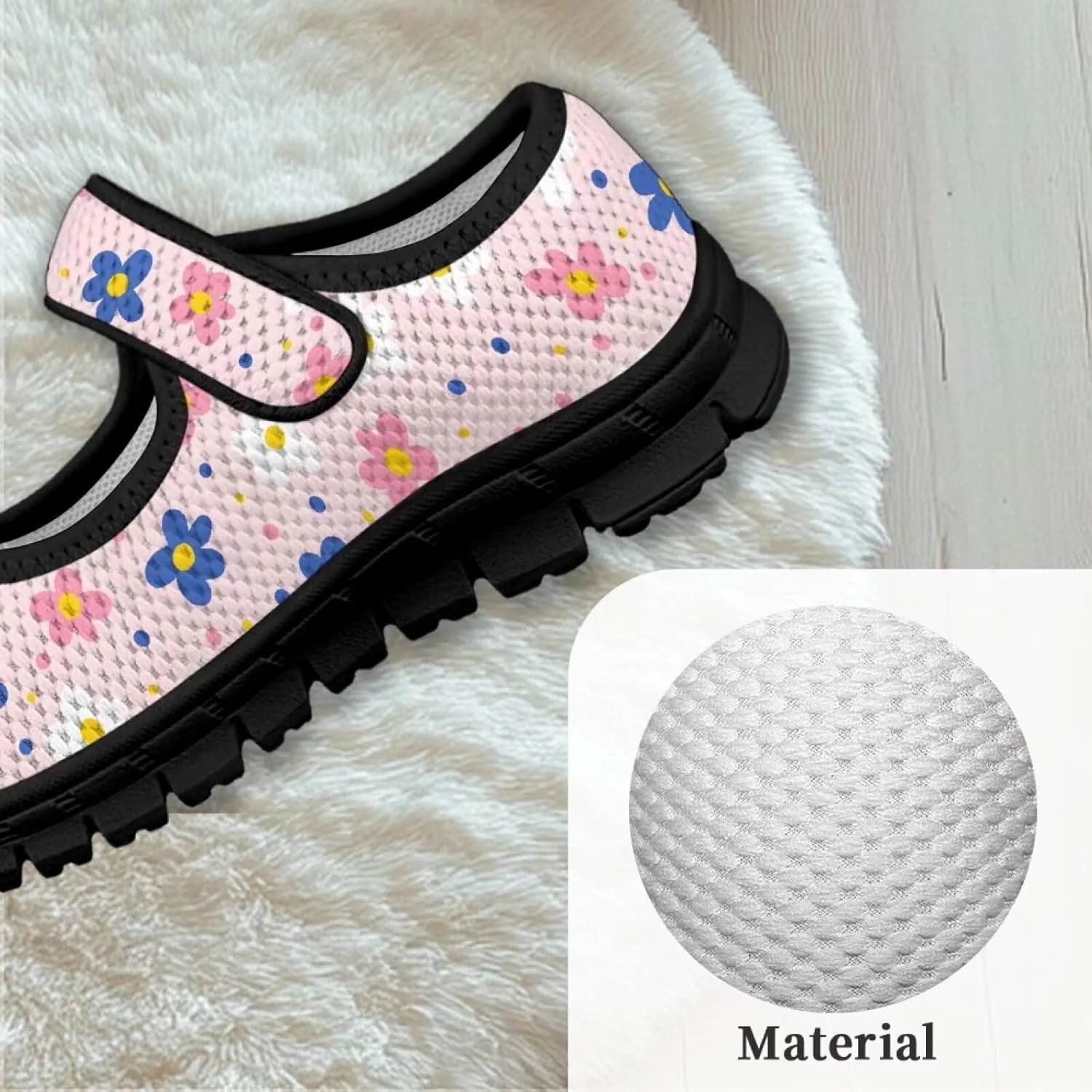 Girls Slip On Casual Shoes St. Patrick's Day Easter Shoes Comfort Non Slip Travel Walking Shoe Mesh Sneaker Black Sole US 11-15