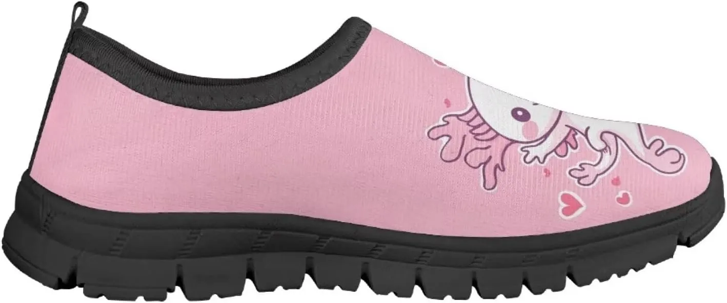 Girls Slip On Shoes Breathable Mesh Wide Little Casual Sneakers