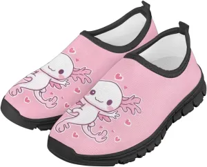 Girls Slip On Shoes Breathable Mesh Wide Little Casual Sneakers