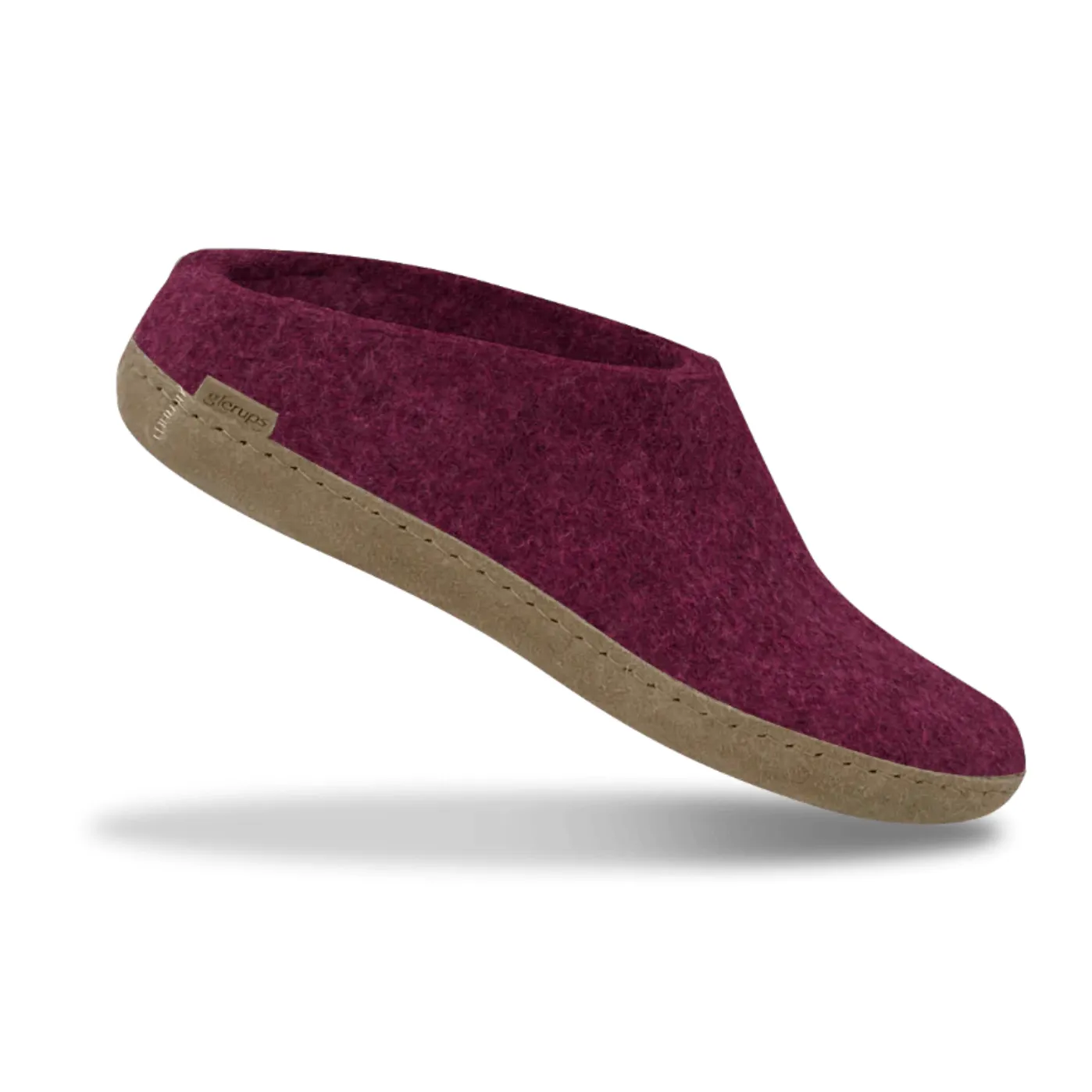 Glerups The Slip On Cranberry - Leather Sole