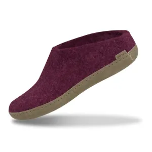Glerups The Slip On Cranberry - Leather Sole