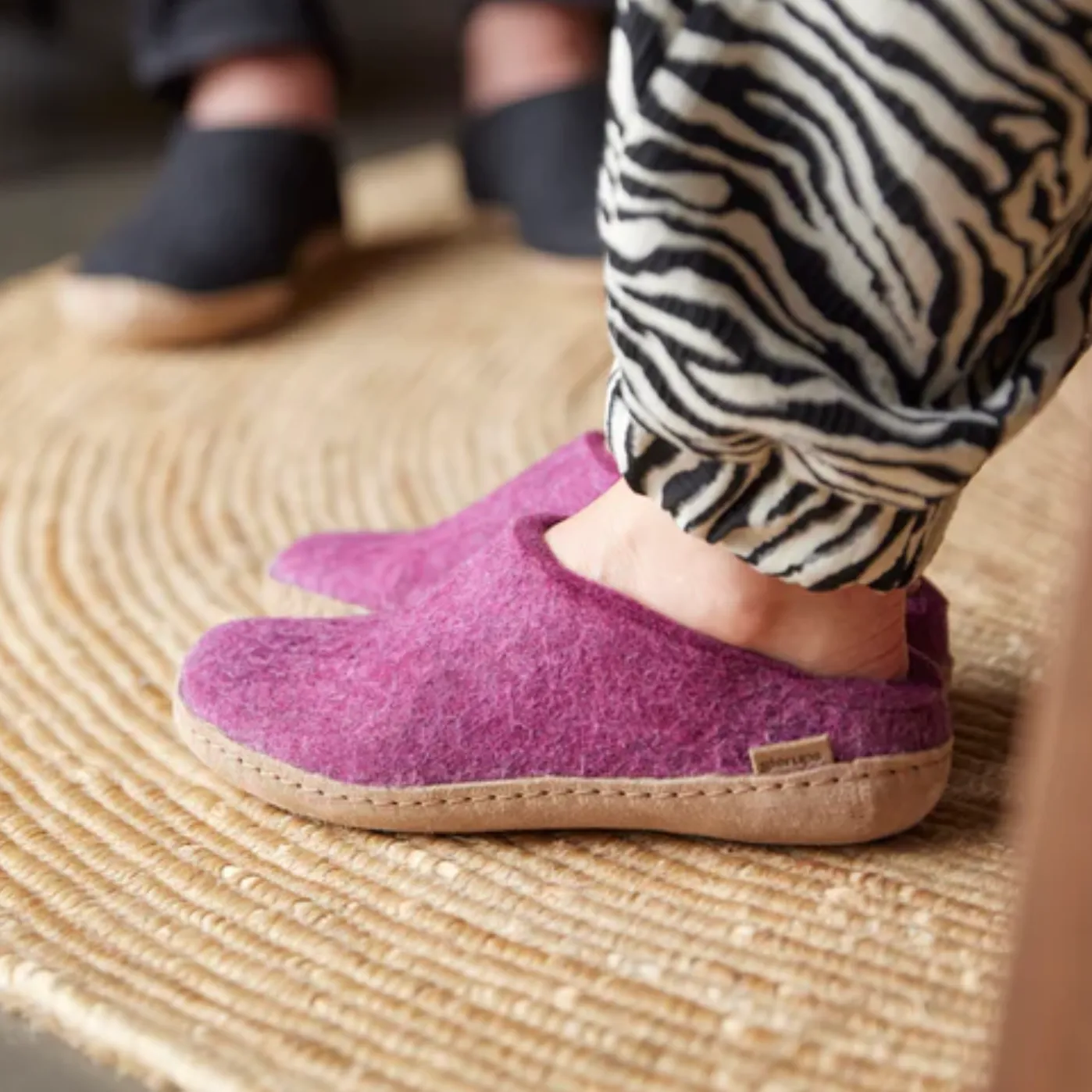 Glerups The Slip On Cranberry - Leather Sole