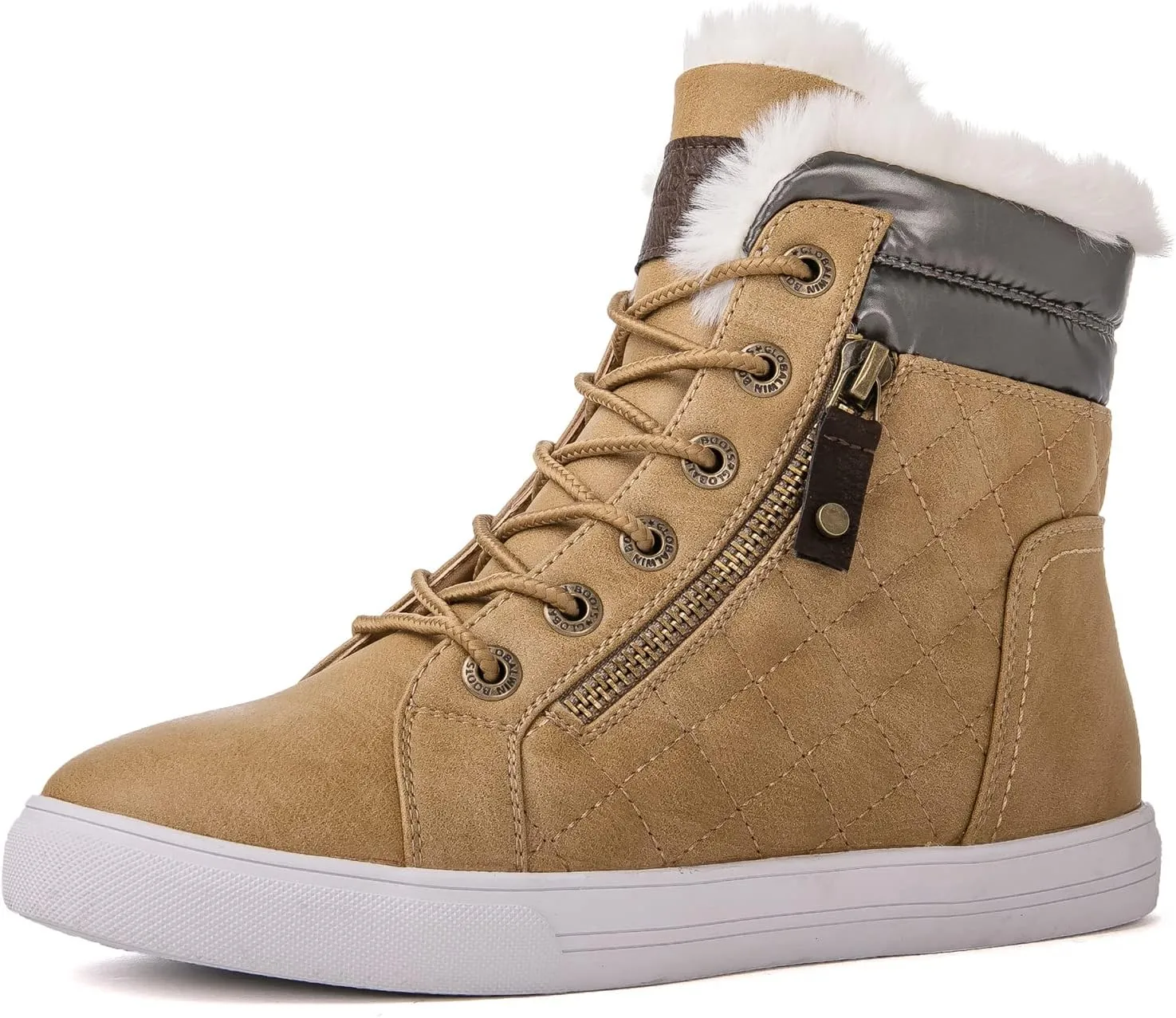 GLOBALWIN Women’s Platform Wedge Sneakers Outdoor Anti-Slip Winter Snow Hiking Furry Ankle Boots for Women