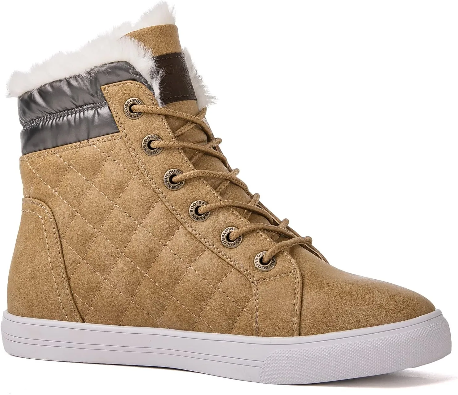 GLOBALWIN Women’s Platform Wedge Sneakers Outdoor Anti-Slip Winter Snow Hiking Furry Ankle Boots for Women