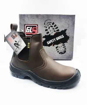 GLS Workwear - Heavy Duty Buffalo Leather - Slip On Boot - Brown
