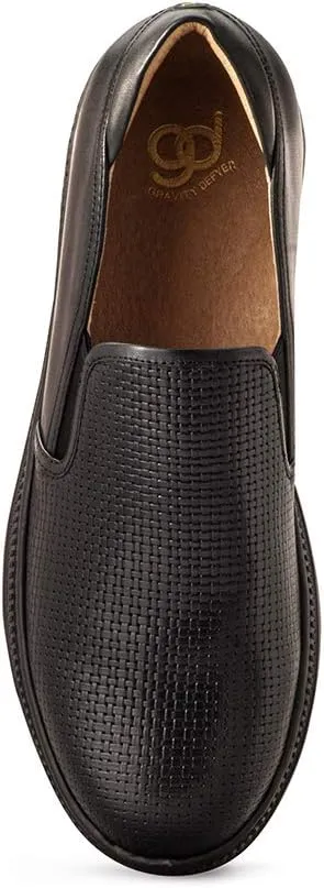 Gravity Defyer Women's G-Defy Ashanti Casual Flats - VersoCloud Multi-Density Shock Absorbing Stylish Slip-on Leather Cushioned Walking Shoes