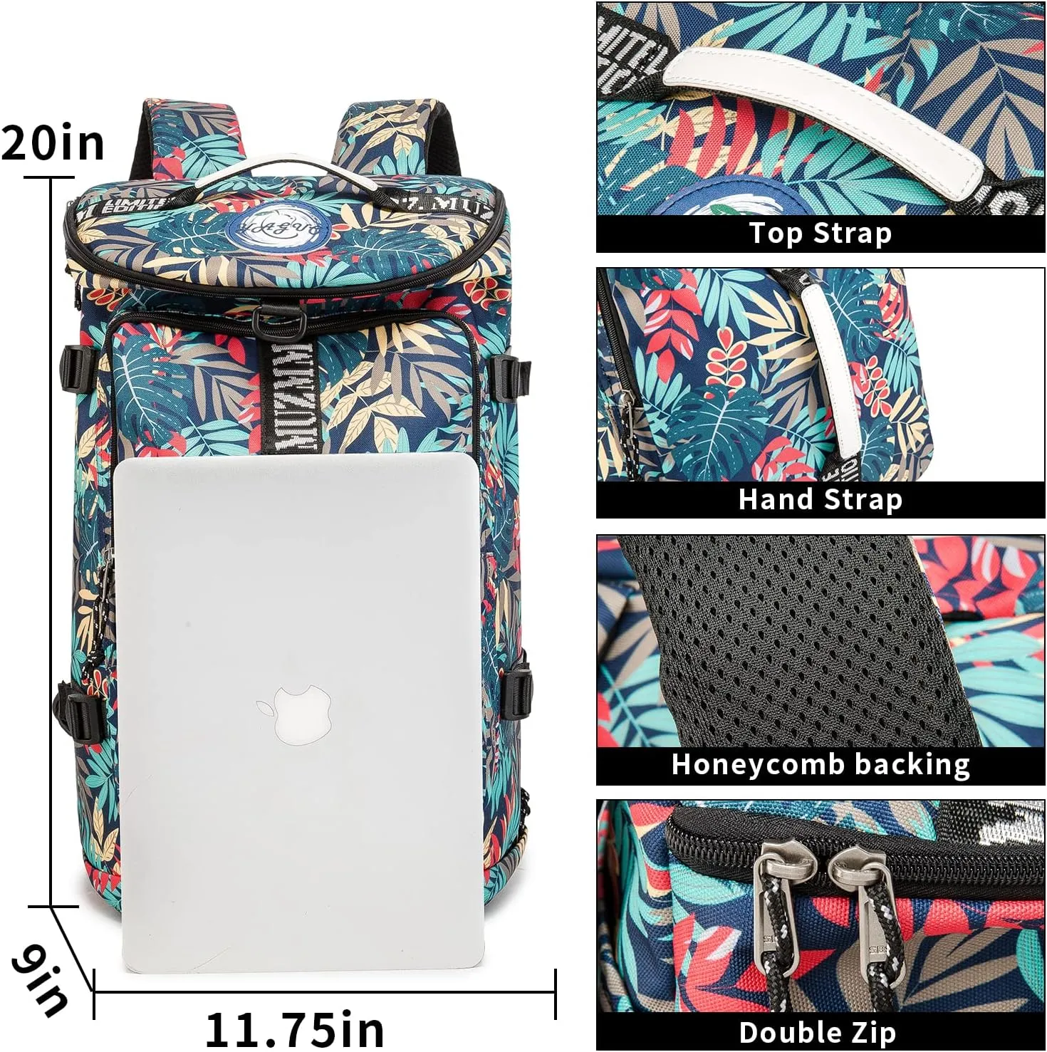 Gym Bag Duffle Backpack Suitable for Hiking,Camping, Travel 40L Large Capacity Trendy Cool Laptop Lightweight Backpack for Men and Women (Blue)…