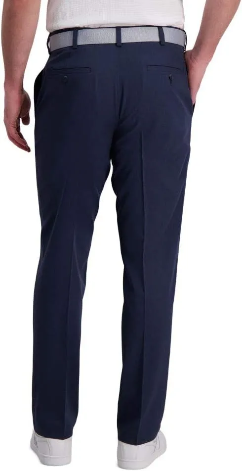 Haggar Men's Cool Right Performance Flex Solid Classic Fit Flat Front Pant