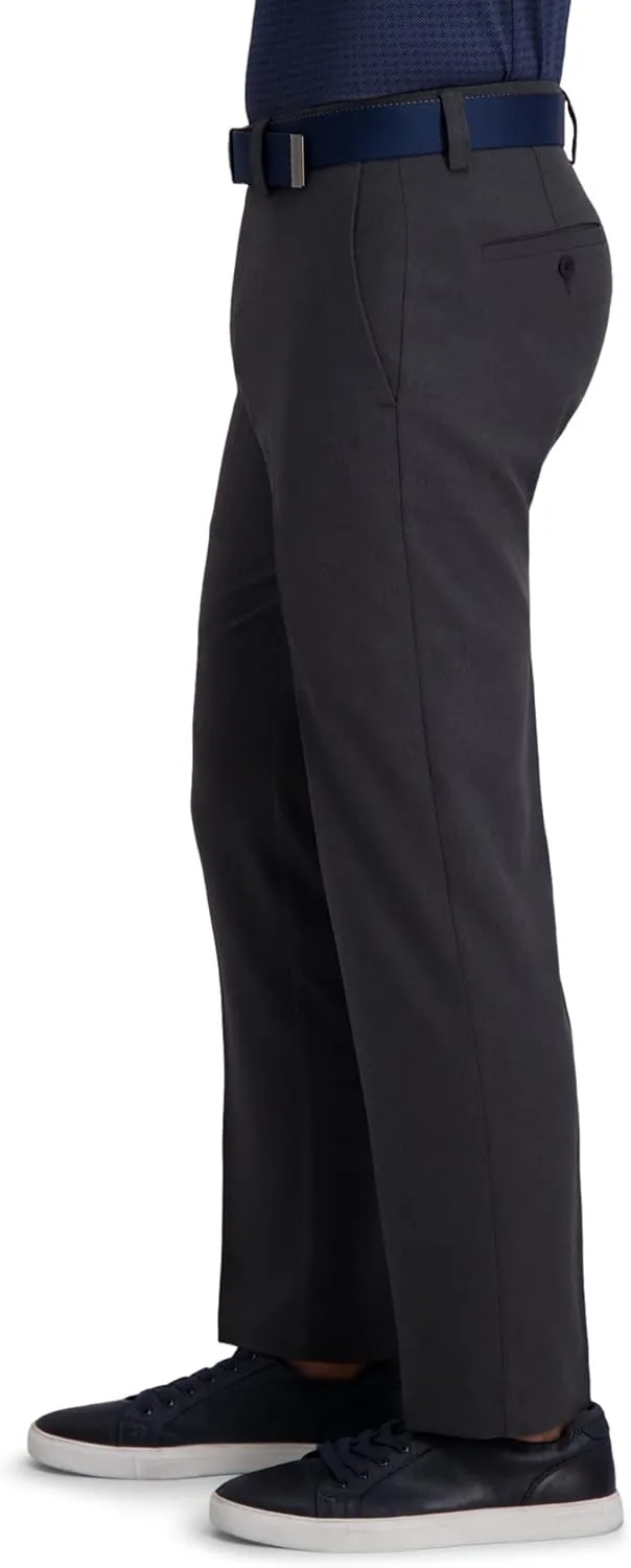 Haggar Men's Cool Right Performance Flex Straight Fit Flat Front Pant-reg. and Big & Tall