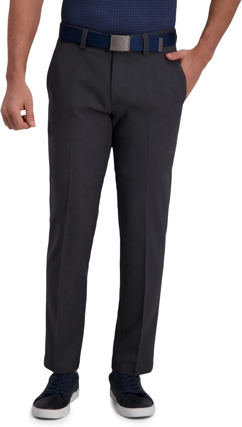 Haggar Men's Cool Right Performance Flex Straight Fit Flat Front Pant-reg. and Big & Tall