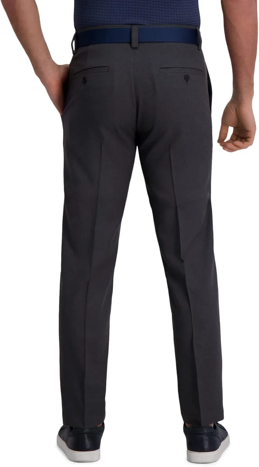 Haggar Men's Cool Right Performance Flex Straight Fit Flat Front Pant-reg. and Big & Tall
