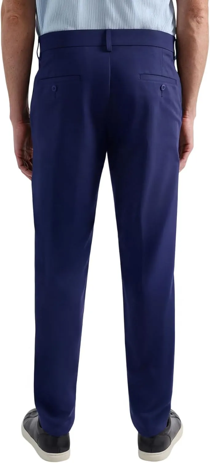 Haggar Men's Sport Travel Performance Straight Fit Flat Front Stretch Casual Pant