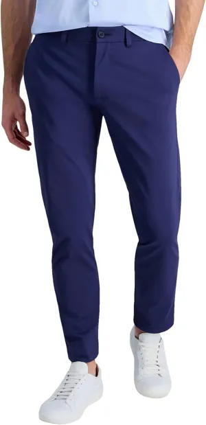 Haggar Men's Sport Travel Performance Straight Fit Flat Front Stretch Casual Pant